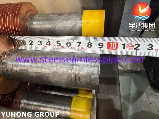 ボイラー＆エコノマイザー用埋め込みフィン付きチューブ A106 Gr.B ベース銅フィン