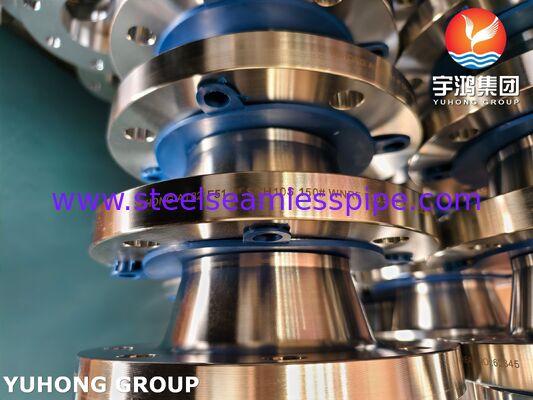 ASTM A182 F51 S31803 二相ステンレス鋼 鍛造溶接ネックフランジ 150#-2500# B16.5