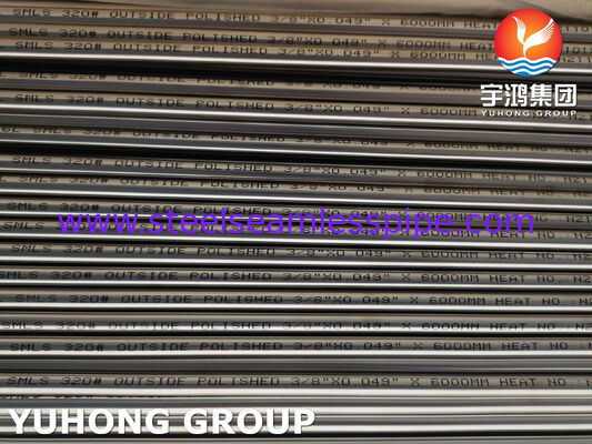 ASTM A269 TP316L BA 食品工場用ステンレス鋼のシームレスチューブ 320# 外側は磨き