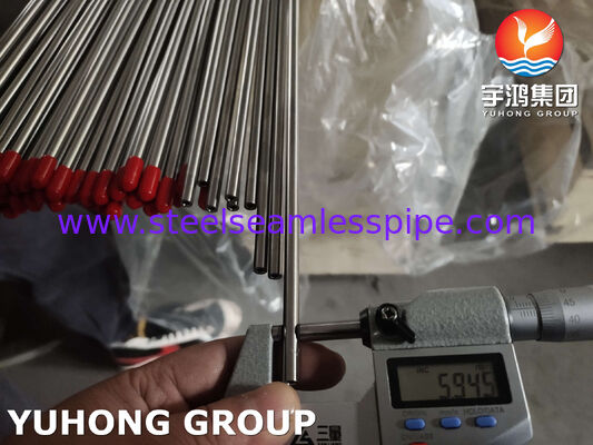 ASTM A269 TP316L BA 食品工場用ステンレス鋼のシームレスチューブ 320# 外側は磨き