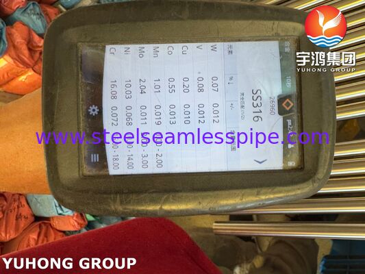 薬剤産業用 鮮やかなアニール型ステンレススチールシームレスチューブ ASTM A269 TP316L