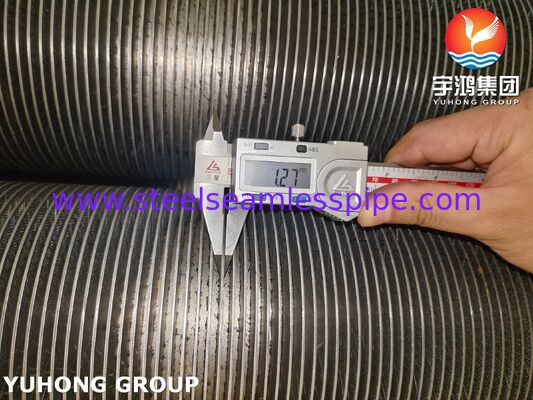 ASTM A376 TP347H フィンチューブ CS,高温耐性複合フィンのチューブ (CSベース+TP347Hフィンの)