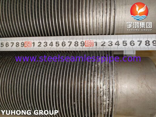 ASTM A376 TP347H フィンチューブ CS,高温耐性複合フィンのチューブ (CSベース+TP347Hフィンの)