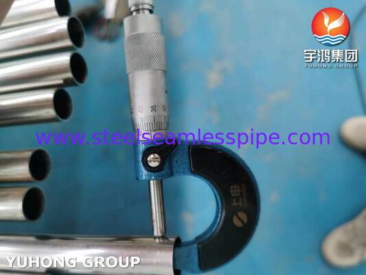 ASTM A249 TP304 ステンレス鋼 溶接された明るい熱管 醸造所用