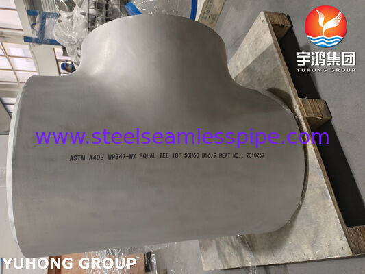 ASTM A403 WP347-WX ステンレス鋼管のフィッティング ASME B16.9 バットウェルド等式