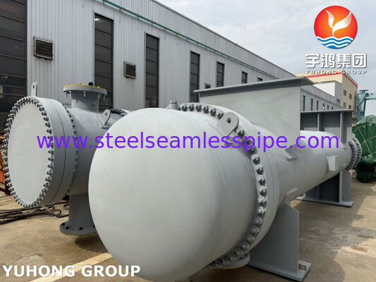 炭鋼シェル&チューブ熱交換器 ASME SA179チューブとSA266 Gr.2チューブシート用 水,石油,蒸気&ガス冷却用