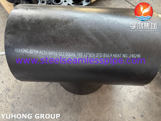 ASTM A234 WP11 CL2 合金鋼 均等 Tee CrMo 合金鋼 バットウェルドパイプフィッティング B16.9