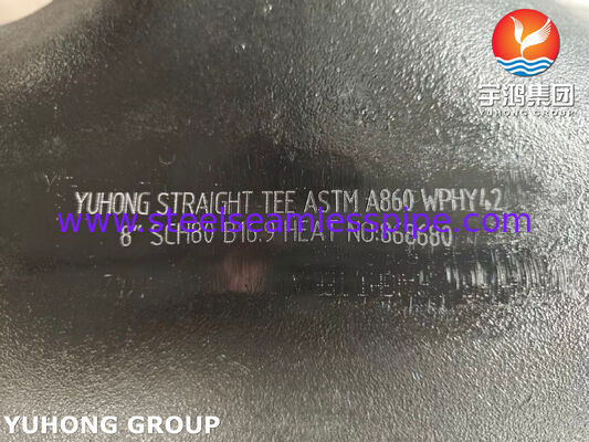 ASTM A860 WPHY 42 炭酸鋼直線タイ ASME B16.9 鋼製 バットウェルドパイプフィッティング