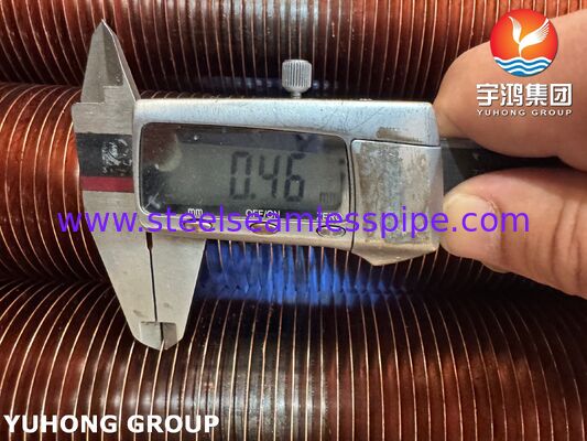 ASTM A106 Gr.B 空気冷却器用 CU-T2 銅フィン付き埋め込みフィン付きチューブ