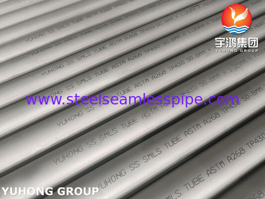 ASTM A268 TP430, UNS S43000 熱交換器用ステンレス鋼シームレスチューブ