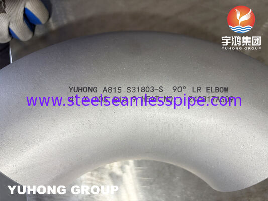 ASTM A815 S31803 二相ステンレス鋼 90度ロングエルボ