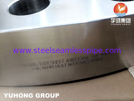 熱交換器用精密機械加工チューブ穴付き ASTM A182 F316L ステンレス鋼鍛造チューブシート