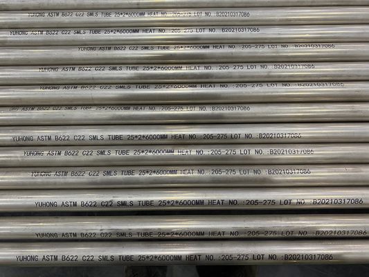 ASTM B622 C22 (UNS NO6022) ハステロイ鋼のシームレスチューブ,ET (ASTM E571),UT ((ASTM E213)