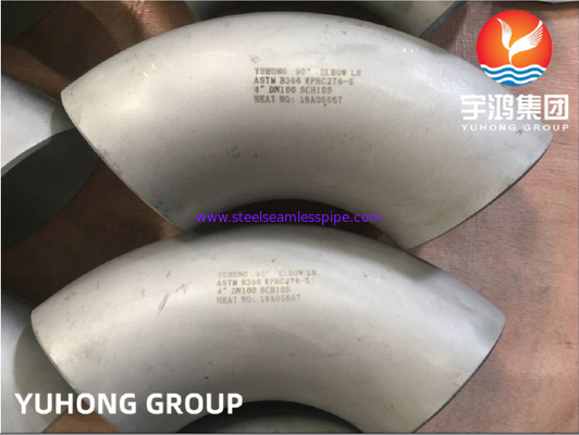 ASTM B366 WPHC276-S DN100 Sch10s 90Degの肘LR B16.9
