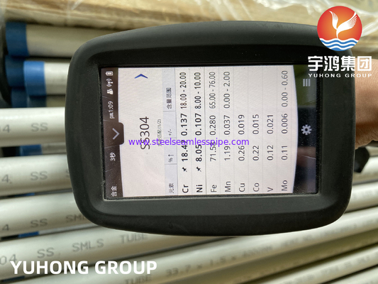 ASTM A213 TP304 / TP304L ステンレス鋼のシームレスチューブ