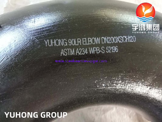 ASTM A234 WPB カーボン鋼肘 長半径 (LR) バット溶接パイプシームレスフィッティング B169