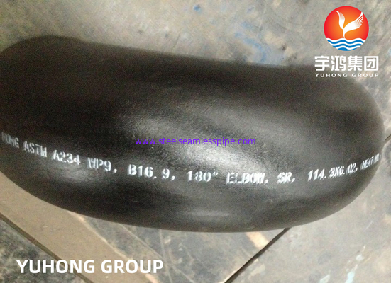 ASTM A234 WP9 180度回転肘合金鋼のバックウェルドフィッティング