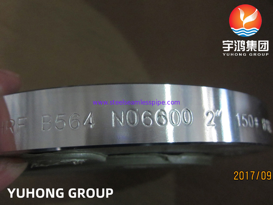 ASTM B564 インコネル600 / UNS N06600 ニッケル合金鋼 鍛造型溶接首フレンズ