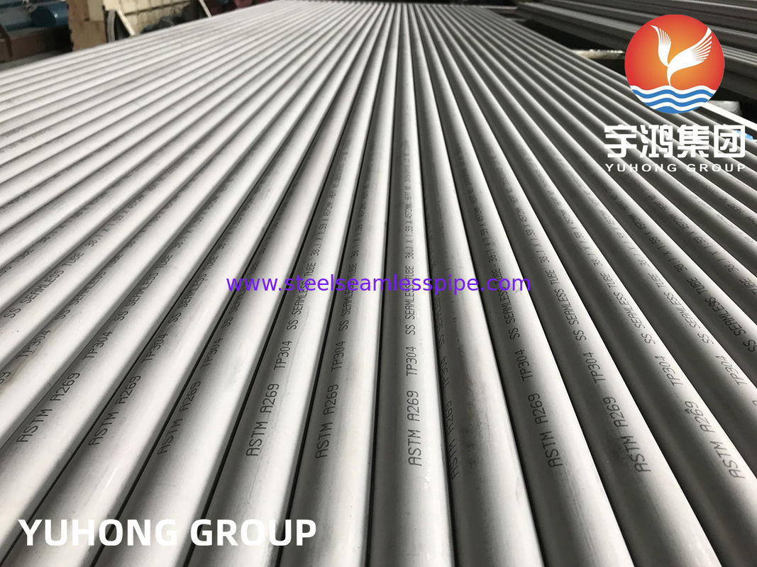 熱交換器用 ASTM A269 TP304 ステンレス鋼シームレスチューブ（酸洗・焼鈍、PMI試験済み）