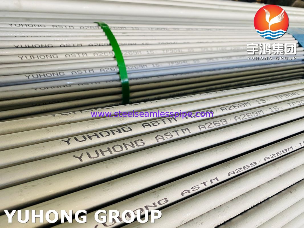 熱交換器用 ASTM A269 TP304L ステンレス鋼シームレスチューブ（酸洗・焼鈍、PMI試験済み）