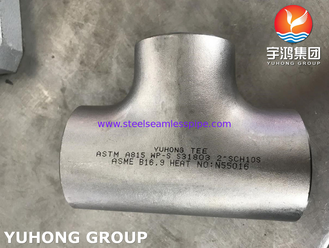 等しいティーASTM A815 S31803 B16.9の熱交換器オイル ガスに合う複式アパート鋼管