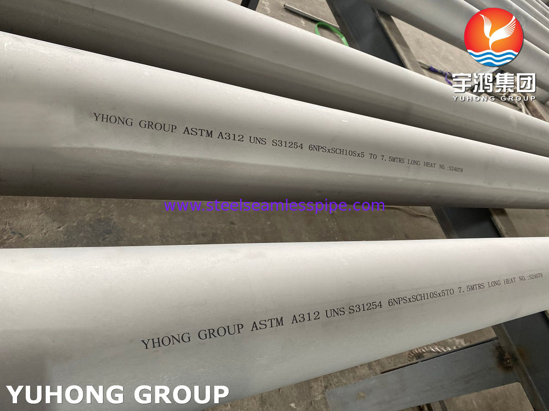 254 SMO ステンレス鋼のシームレスパイプ ASTM A312 UNS S31254 熱交換器と化学産業用