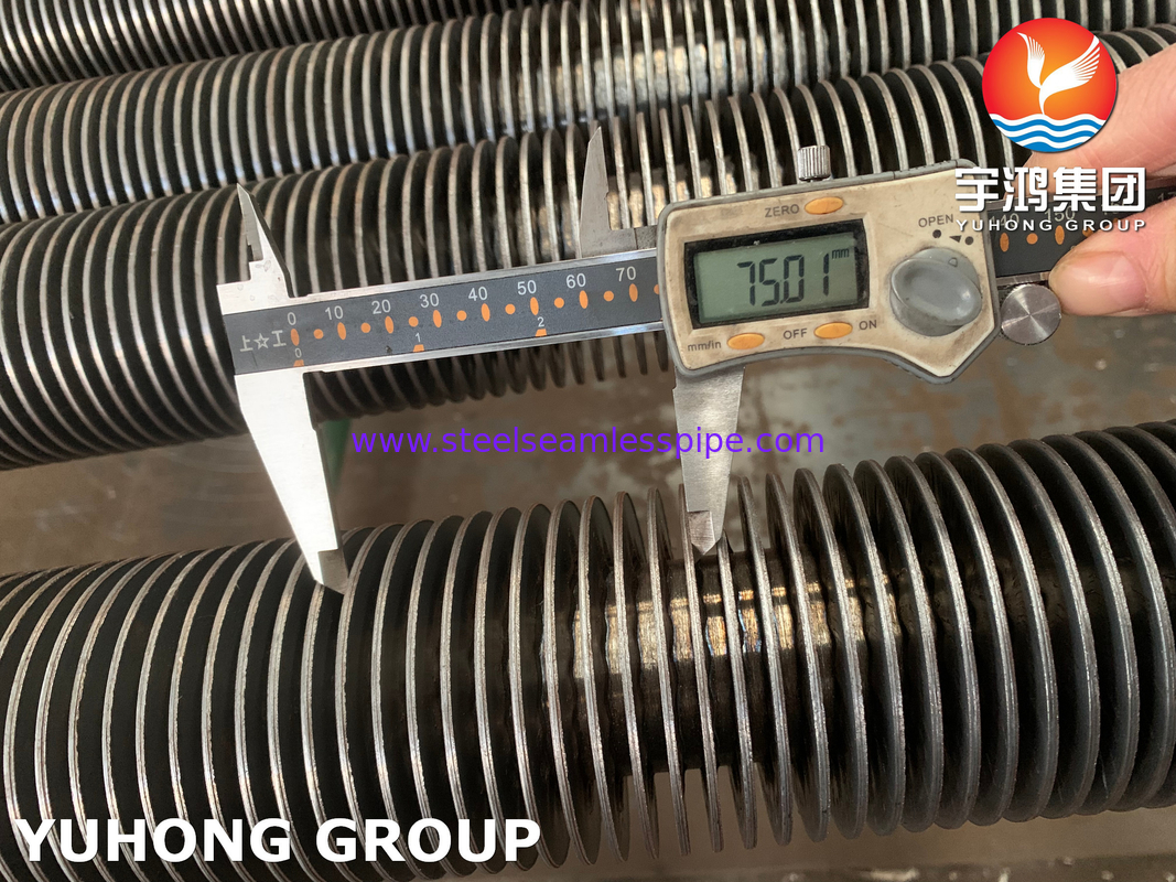 ASTM A106 HF 熱交換器用 溶接 グレード B 炭素鋼 U 折りたたみフィンチューブ