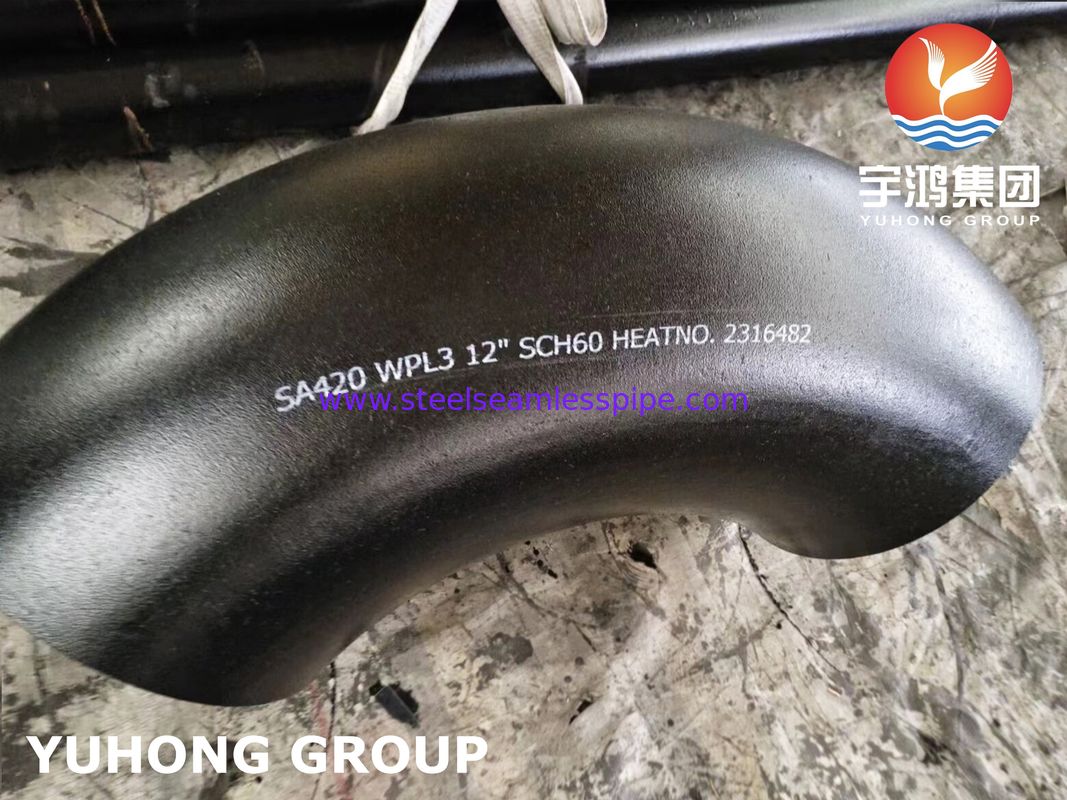 ASTM A420 WPL3 低温 長半径 バット ウェルド 肘 鋼材 フィッティング