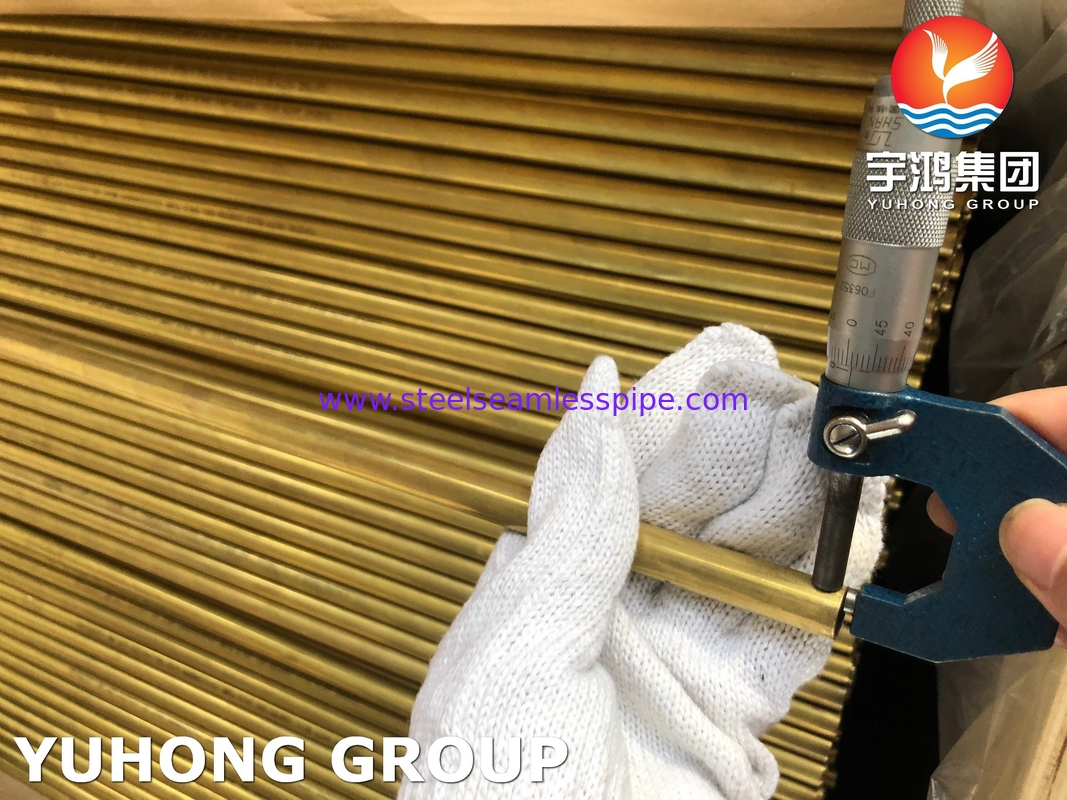 銅合金 銅管 ASTM B111 C44300 C68700 C70600 25.4mm*1.245mm*12995mm コンデンサール エアクーラー ラジエーター