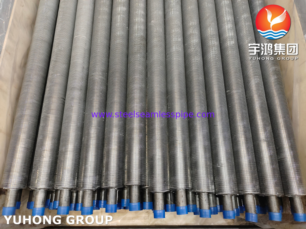 押出フィンチューブ ASTM A179 炭素鋼管 ASTM B241 6063 フィン エコノマイザー用焼鈍