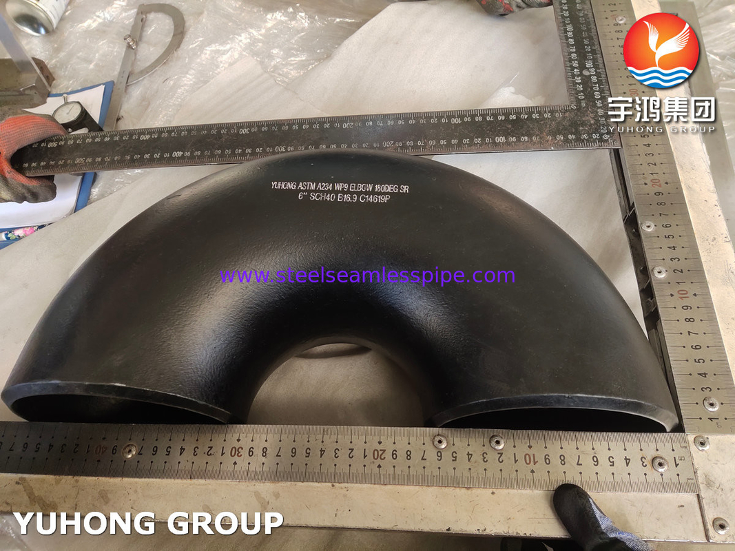 ASME SA234 WP9 CL1 短半径180度肘 ASME B16.9 石油化学用