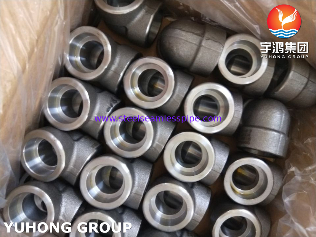 ASTM A105 炭素鋼のフィッティングソケット溶接 90Deg LR肘 3000LBS ASME B16.11
