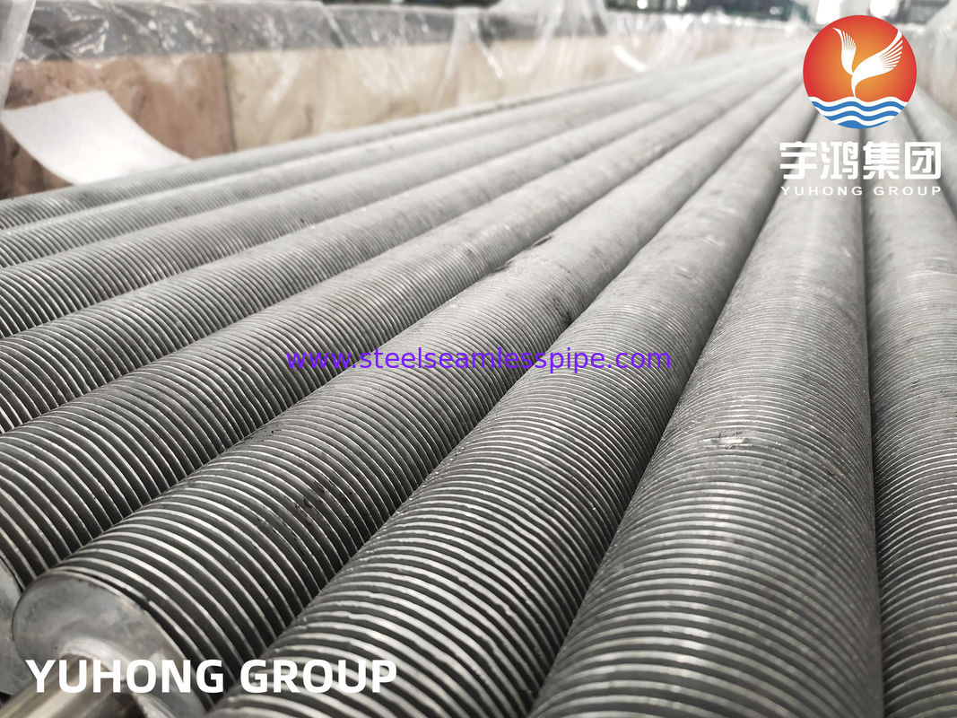 ドライオーブン熱交換用アルミニウム押出T型フィンチューブ ASME SA249 TP304 丸型