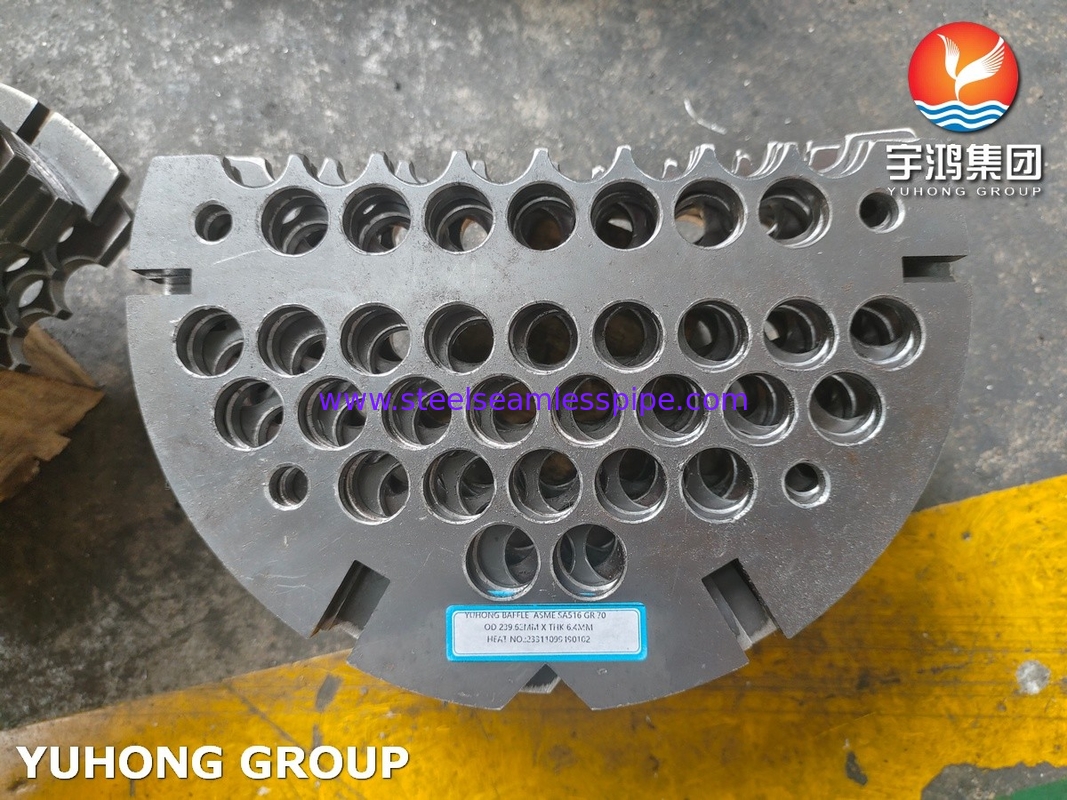 ASME SA516 Gr70N HIC耐性セグメントバッフル、S&T熱交換器用 (厚さ8～180mm)