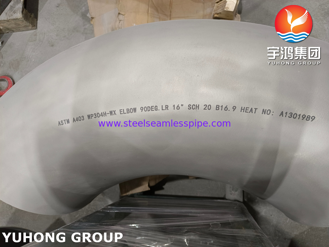 STAINLESS STEEL BUTT WELD FITTING 90° LR ELBOW CON.REDUCER A403 WP304H B16.9
