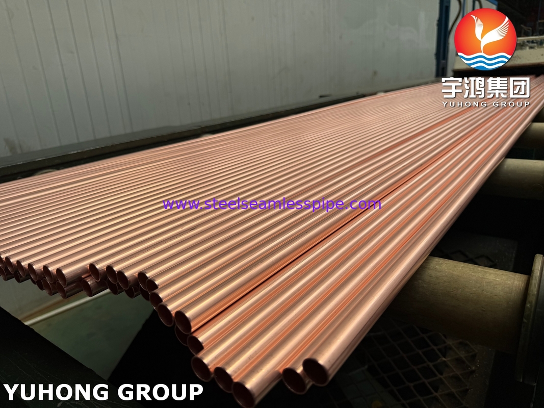 C12200/TP2 Phosphorus Deoxidized Copper Seamless Tube, 99.9% Cu for Heat Exchangers