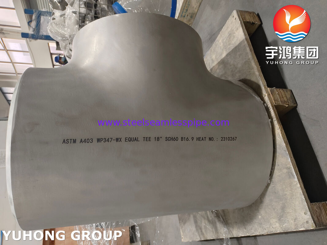 ASTM A403 WP347-WX ステンレス鋼管のフィッティング ASME B16.9 バットウェルド等式