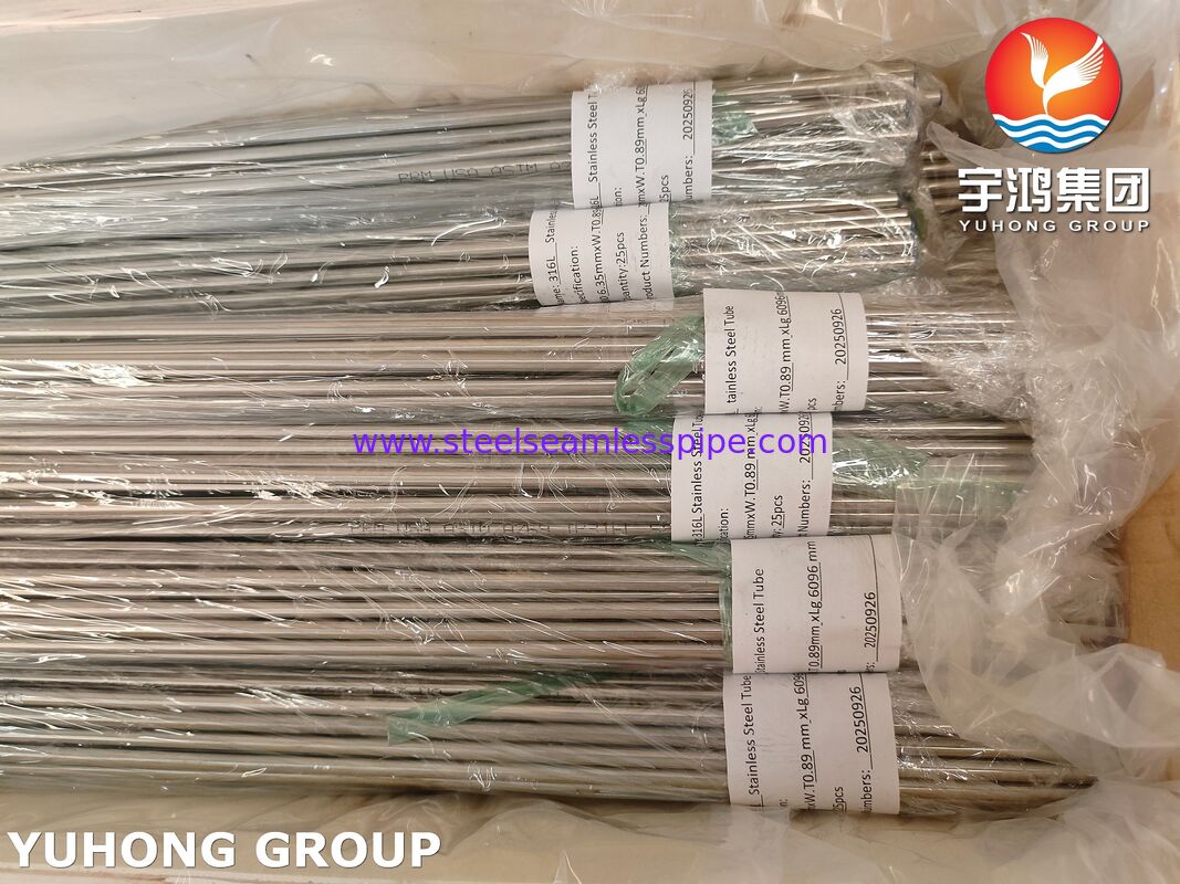 ASTM A269 TP316L BA 精密流体とガス輸送のための不鋼鋼の溶接管