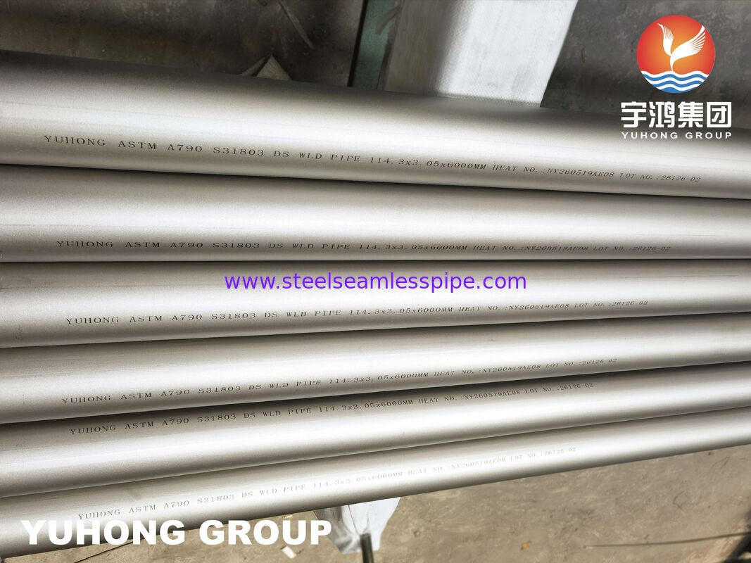 ASTM A790 UNS S31803 腐食産業用二相ステンレス鋼溶接管