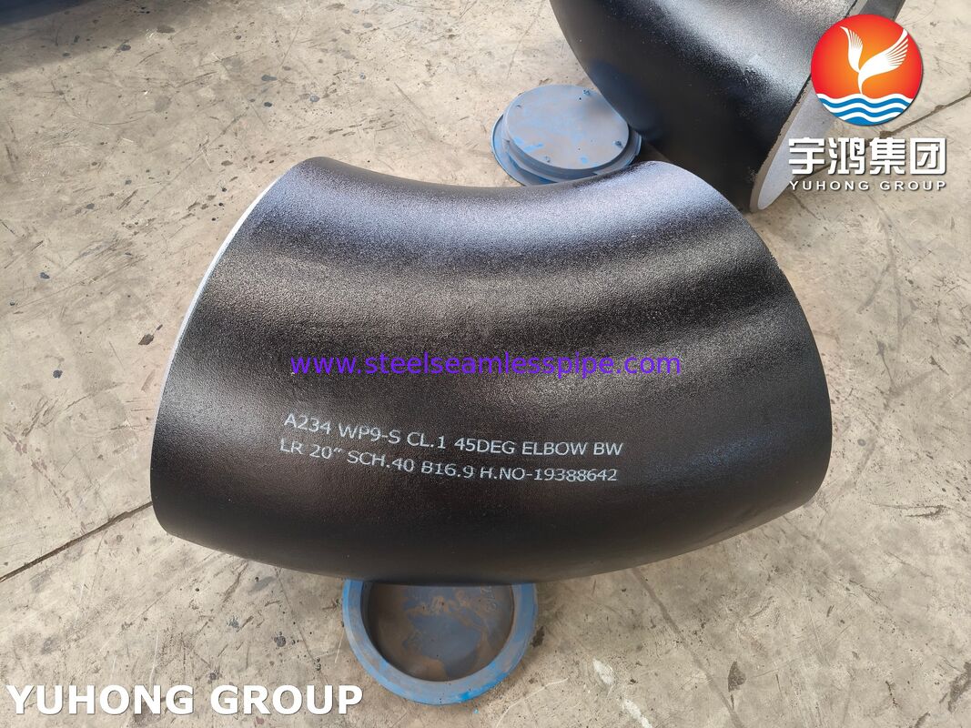 ASTM A234 WP9 CL.1 高温ボイラーおよびパイプシステム用合金鋼肘