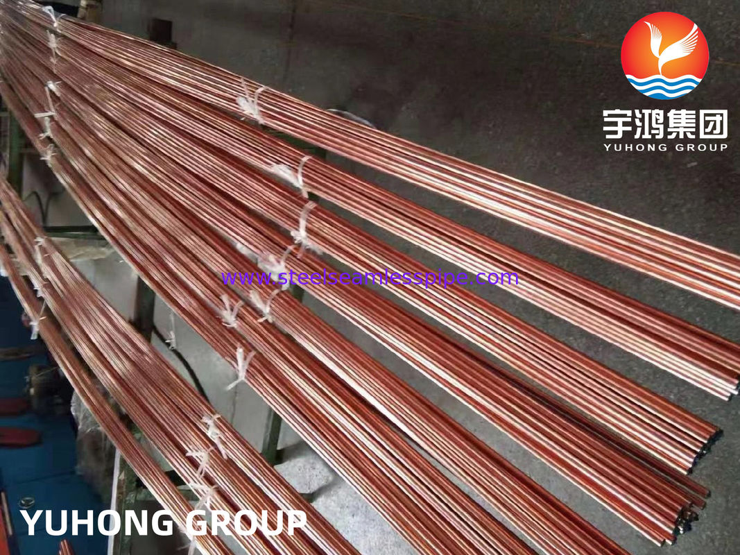 ASTM B111 / ASME SB111 TP2 UNS C12200 DHP銅管 シームレス熱交換器チューブ