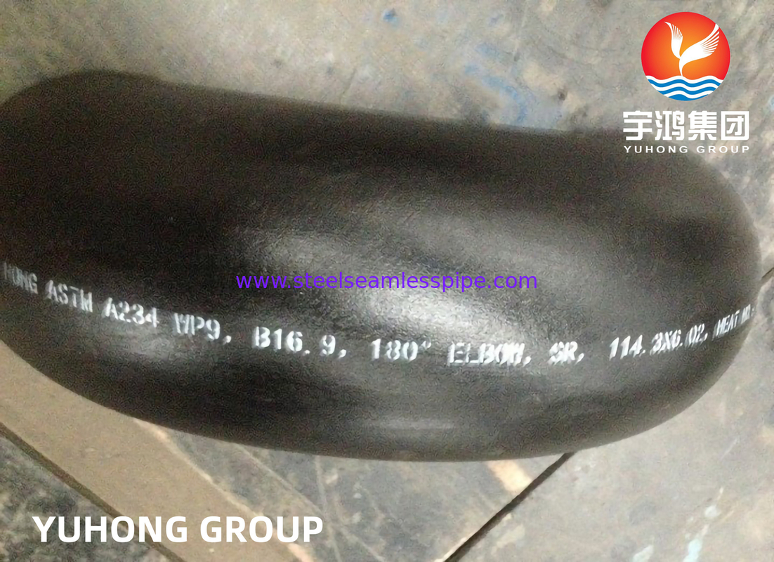 ASTM A234 WP9 180度回転肘合金鋼のバックウェルドフィッティング