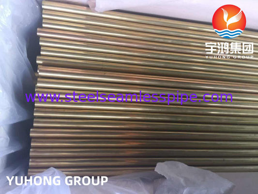 真鍮の合金の継ぎ目が無い管、コンデンサーおよび冷却の適用のためのASTM B111 C44300/CuZn28Sn1/CZ111、