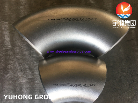 ASTM A403のWPS31254/254SMO二重ステンレス鋼の肘45度LRの肘