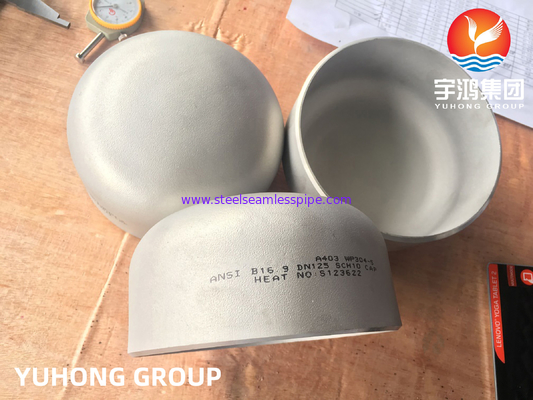 A403 WP304 / WP304L ステンレス鋼のキャップ,バック・ウェルド・フィッティング B16.9圧力容器の製造用