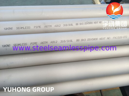 ステンレス鋼シームレスパイプ ASTM A312 A312M TP304 TP304L TP316 316L、酸洗および焼鈍 加熱冷却システム
