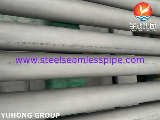 EN 10216-5 1.4462 UNS32205 デュプレックスステンレスステールシームレスパイプ D3/T3 欧州規格