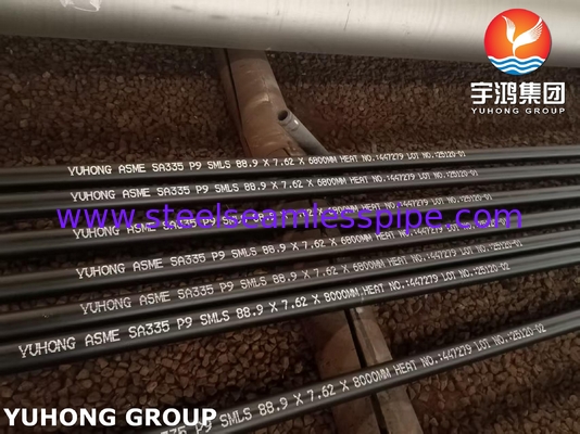 ASTM A335 / ASME SA335 P9合金鋼シームレスパイプ 黒色塗装 ベーベル端