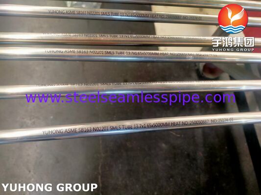 ASME SB163 UNS N02201 熱交換器とコンデンサのためのシームレスニッケル合金管