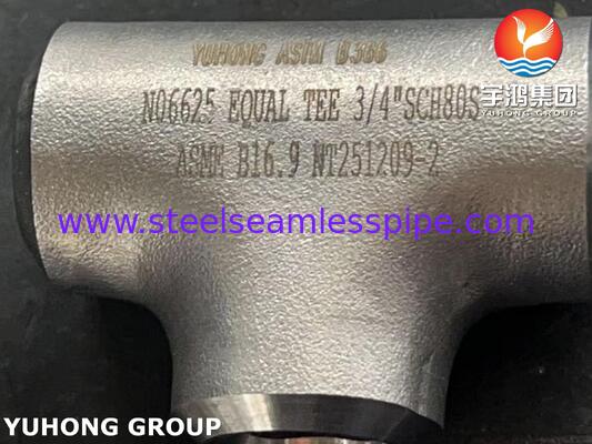 ASTM B366 WPNCMC フィッティング UNS N06625 / インコネル 625 ニッケル合金 Tee ASME B16.5 フィッティング